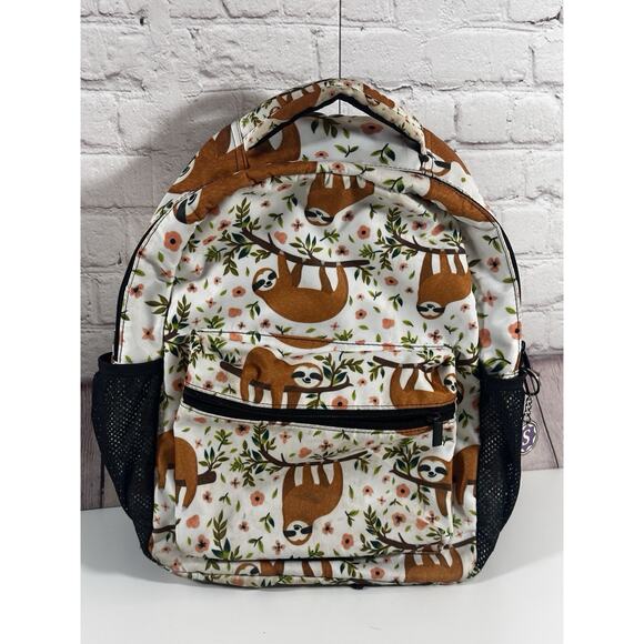 Colorful Sloth Backpack School Bag Bookbag - Picture 1 of 7